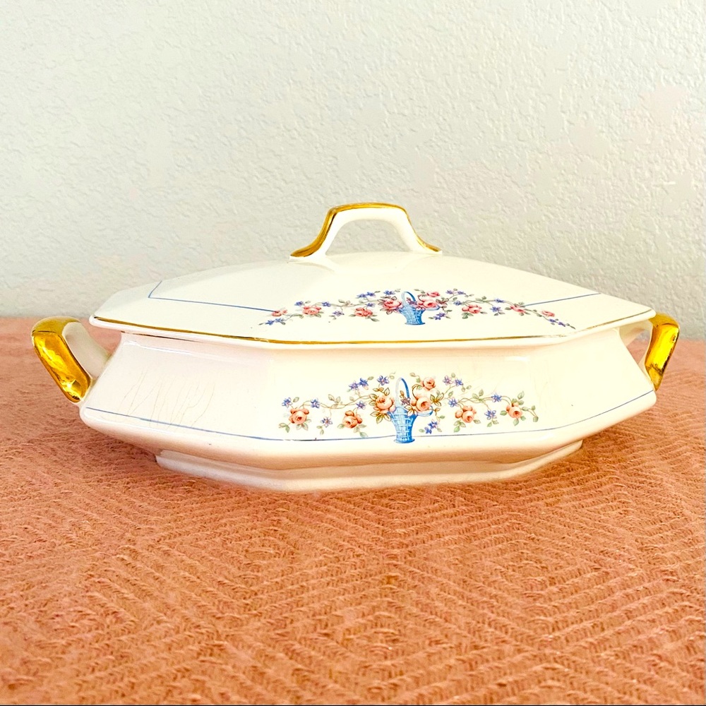 Vintage covered serving dish, F. C. Co., 1900’s
